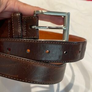 XXL DARK BROWN LEATHER BELT SIZE 42